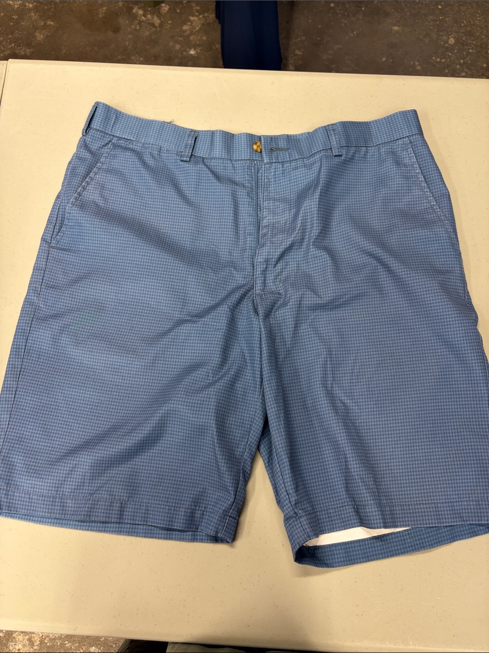 Men's PGA TOUR checkered Light Blue Performance Shorts